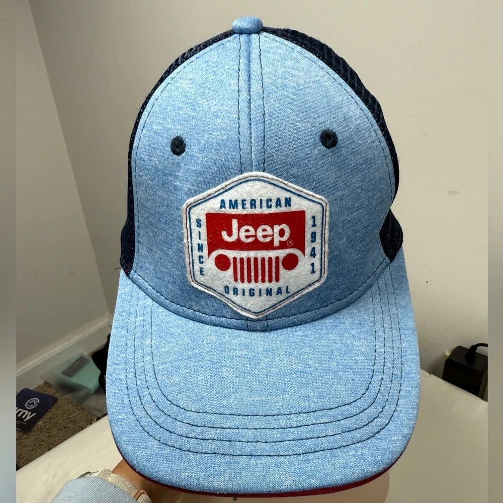 Jeep Trucker Hat Snap Back Mesh Embroidered American Original